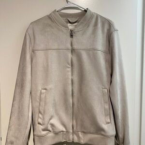 Denim & Flower Cream Silver Suede Jacket